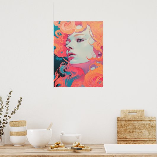 Poster Embre bleu (Cuisine)