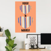 Poster Embrous et baisers (Bureau à domicile)