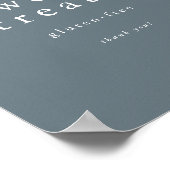 Poster EMELIA Minimal Dusty Blue Boho Rustic Sweet Traite (Coin)