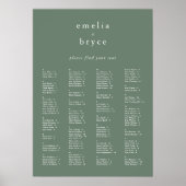 Poster EMELIA Sage Moderne Mariage   Modèle (Devant)