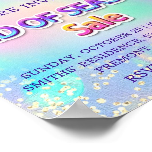 Poster Emend Saison Vente Parties scintillant Drips Holog (Coin)