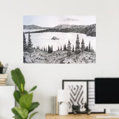 Poster Emerald Bay avec Fannette Island, Lac Tahoe, CA (Bureau à domicile)