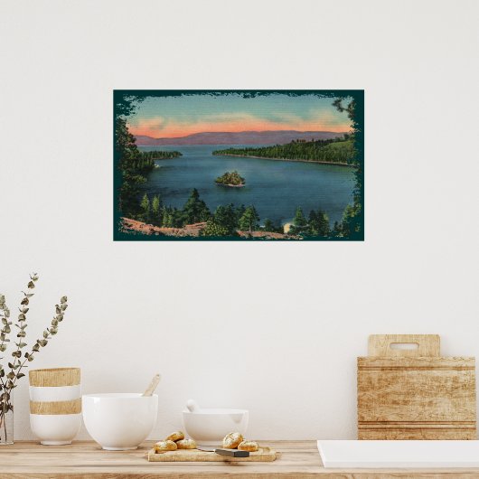 Poster Emerald Bay - Lake Tahoe Canvas Imprimer (Cuisine)