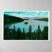 Poster Emerald Bay Vue sur le lac Tahoe Lake Tahoe, CA (Devant)