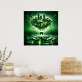 Poster Emerald City Boston Liquide Art (Cuisine)