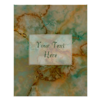 Emerald Green et cuivre Gold Marble