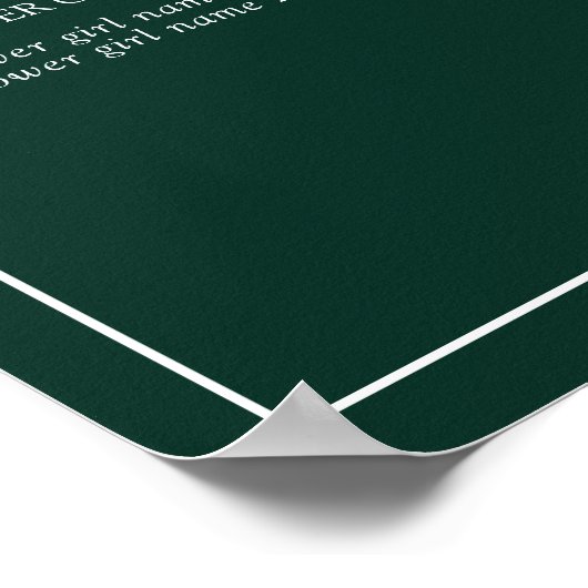 Poster Emerald Green Leafy Crest Monogramme Programme de  (Coin)