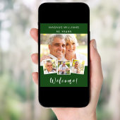 Poster Emerald green photo collage anniversaire fête bien