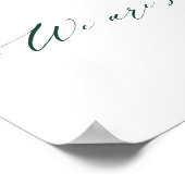 Poster Emerald Greenery Mariage botanique Vintage Bienven (Coin)