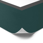 Poster Emerald Silver Winter Holiday Mariage Bienvenue (Coin)