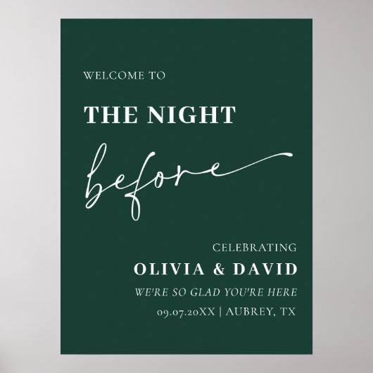 Poster Émeraude La Nuit Avant Le Dîner De La Répétition (Devant)