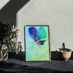 Poster Émeraude Verdure Aquarelle Magique Florale