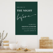 Poster Émeraude Vert La Nuit Avant La Répétition (Cuisine)