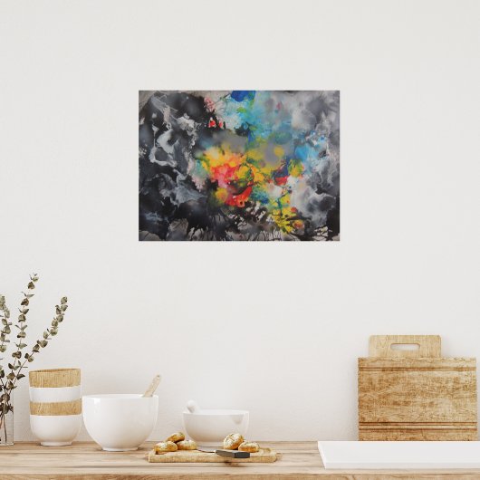 Poster Émergence de couleur (Cuisine)