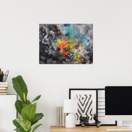 Poster Émergence de couleur (Bureau à domicile)