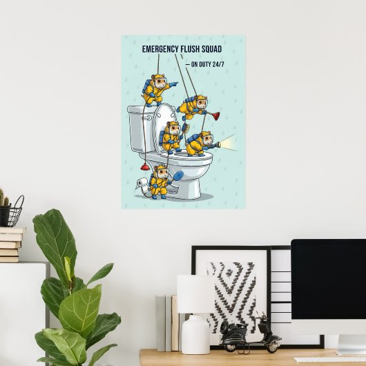 Poster Emergency Flush Squad (Bureau à domicile)
