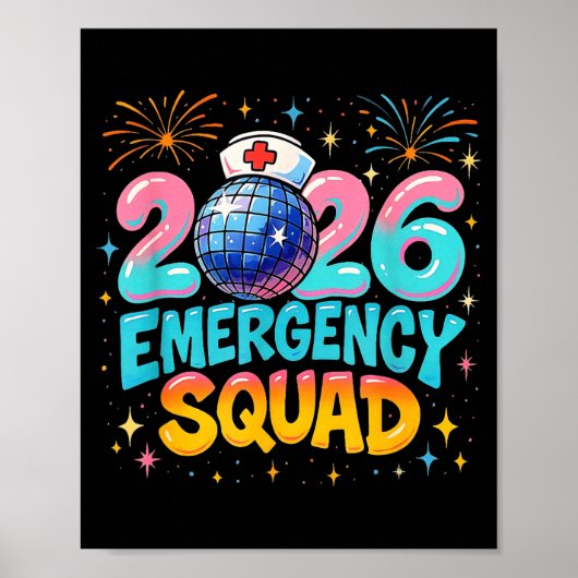 Poster Emergency Squad New Year 2026 Medical Crew Nurse E (Devant)