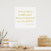 Poster Emerson Quote Gold Faux Parties scintillant Séquin (Cuisine)