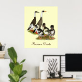 Poster Emery Penciled Runner Duck Family (Bureau à domicile)