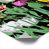 Poster Émeute de tulipes -- Tulipes colorées (Coin)