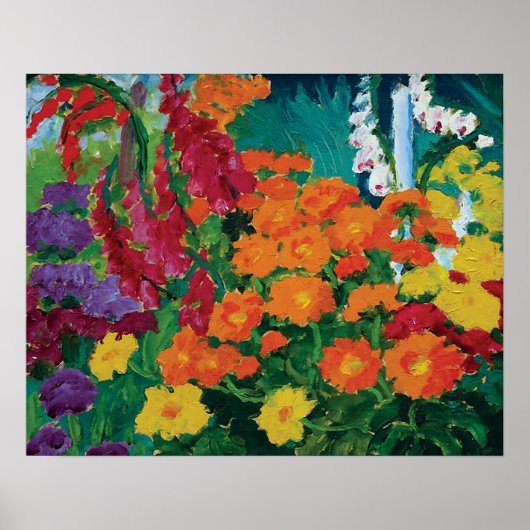 Poster Emil Nolde - Jardin de fleurs Beaux-Arts (Devant)