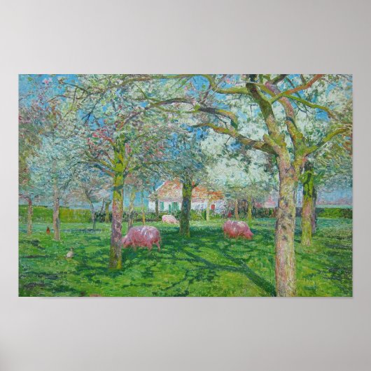 Poster Emile Claus - Le verger au printemps (Devant)