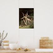 Poster Émile Munier Deux personnages mignons assis sur un (Cuisine)