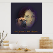Poster Emily Bronte et son chien "Keeper" (Cuisine)