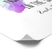 Poster Emily Dickinson cite l'espoir avec l'art de la plu (Coin)