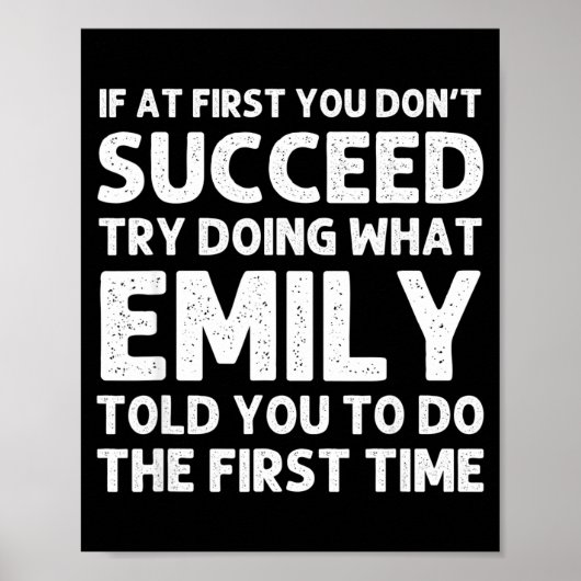 Poster Emily Name D Birthday Funny Christmas Joke  (Devant)