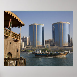 Poster Emirats Arabes Unis, Dubaï, Dubaï Creek. Chaîne de