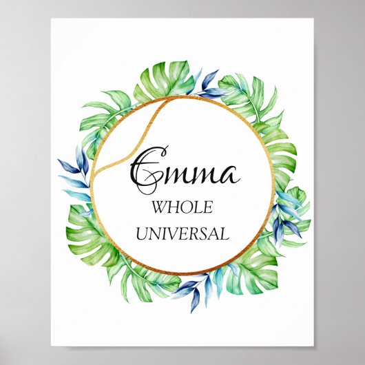 Poster Emma Nom Signifiant Cadeau d'anniversaire de naiss (Devant)