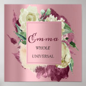 Poster Emma Nom Signifiant Royal Roses Mint Rose (Devant)