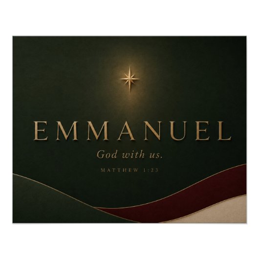 Poster EMMANUEL | Matthieu 1:23 Chrétien  (Devant)
