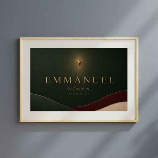 Poster EMMANUEL | Matthieu 1:23 Chrétien