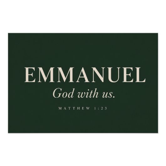 Poster EMMANUEL | Matthieu 1:23 | Noël (Devant)