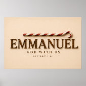 Poster EMMANUEL | Matthieu 1:23 Noël | Crème Chaude (Devant)