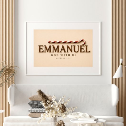 Poster EMMANUEL | Matthieu 1:23 Noël | Crème Chaude