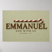Poster EMMANUEL | Matthieu 1:23 Noël | Sauge Douce (Devant)