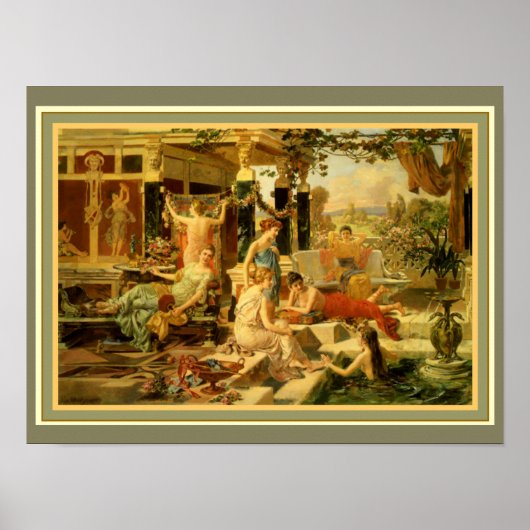 Poster Emmanuel Oberhauser "Roman Bath" 12 x 16 (Devant)