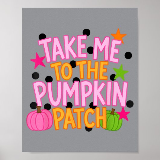 Poster Emmenez-moi au patch de citrouilles Halloween auto (Devant)