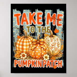 Poster Emmenez-moi au patch de citrouilles Halloween auto
