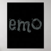Poster EMO Et Goth Toujours - Emo Noir Distressed (Devant)