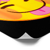 Poster Emoji Flower Crown Tongue Yellow Smile Face (Coin)