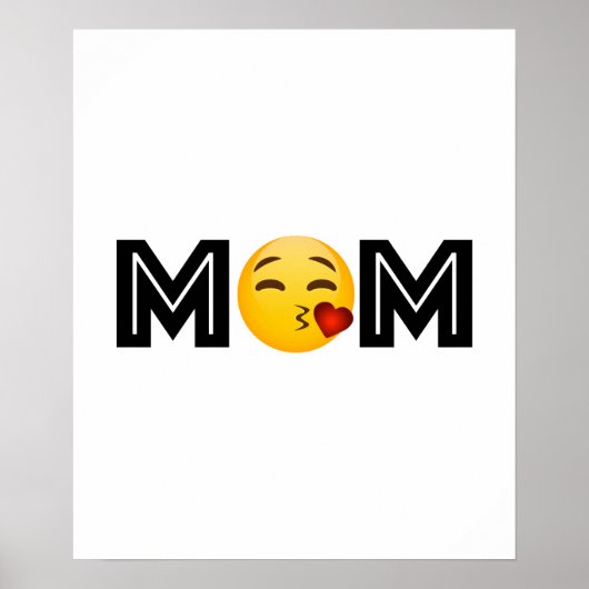 Poster Emoji Maman Fête des Mères Drôle (Devant)