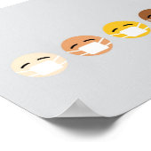 Poster Emoji Masqué Visages Masque Haut COVID (Coin)