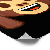 Poster Emoji Monkey Holding Ears Yellow Smile Face (Coin)