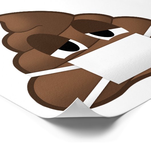 Poster Emoji Pot Masque Malade (Coin)