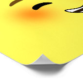 Poster Emoji souriant blanc (Coin)