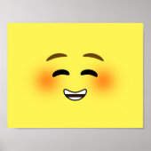 Poster Emoji souriant blanc (Devant)